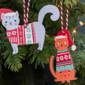 Trähänge Julkatt